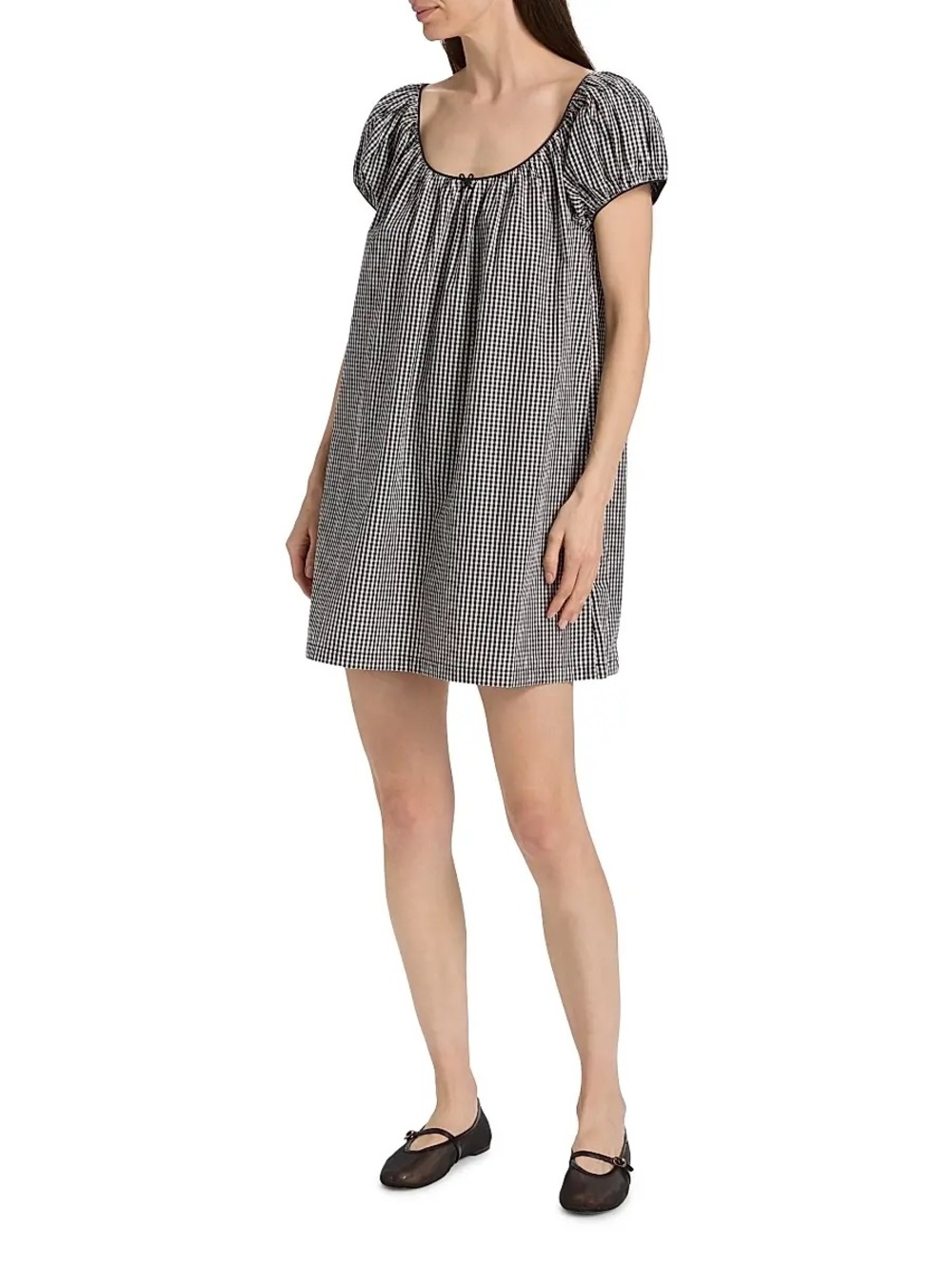 Doen Julia Mini Dress in Noir La Maddalena Gingham Size XS